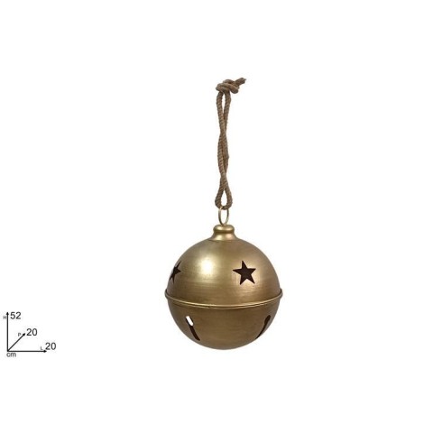 CAMPANACCIO METALLO 20CM ORO